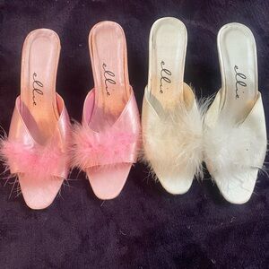 Vintage Fluff Kitten Heels